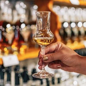 Un magasin de verre pour des dégustations