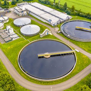 Une station d'épuration des eaux usées